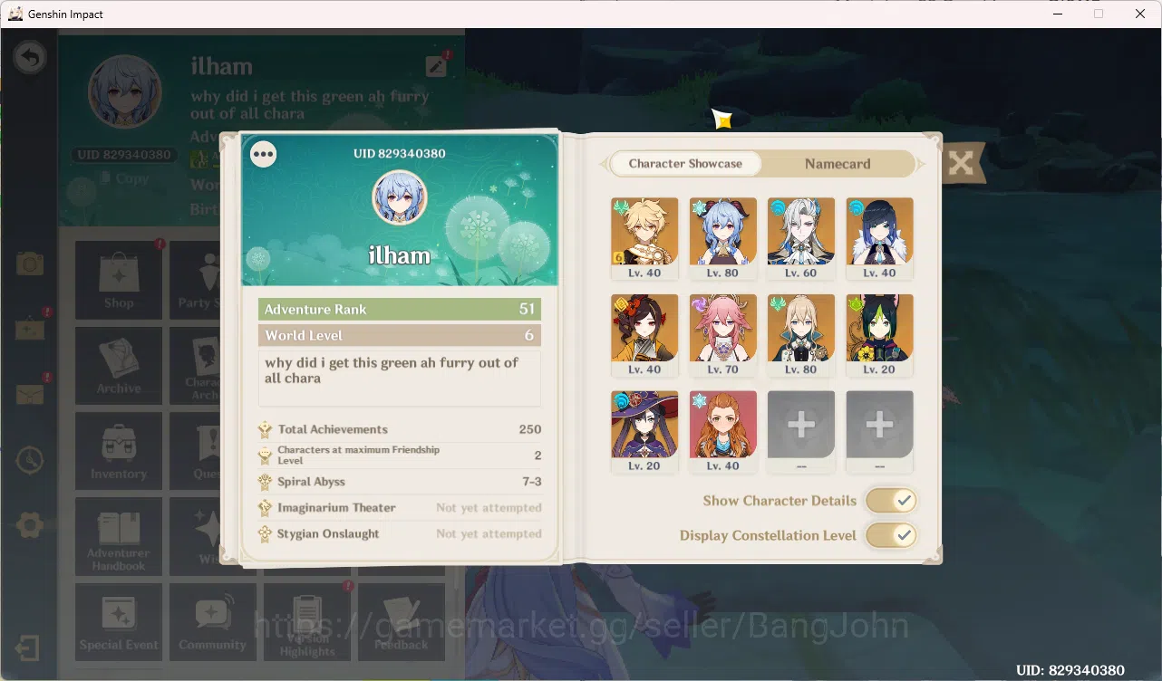 Genshin Impact Accounts Asia AR51 | Ganyu, Neuvillette, Yelan, Yae Miko, C image 18