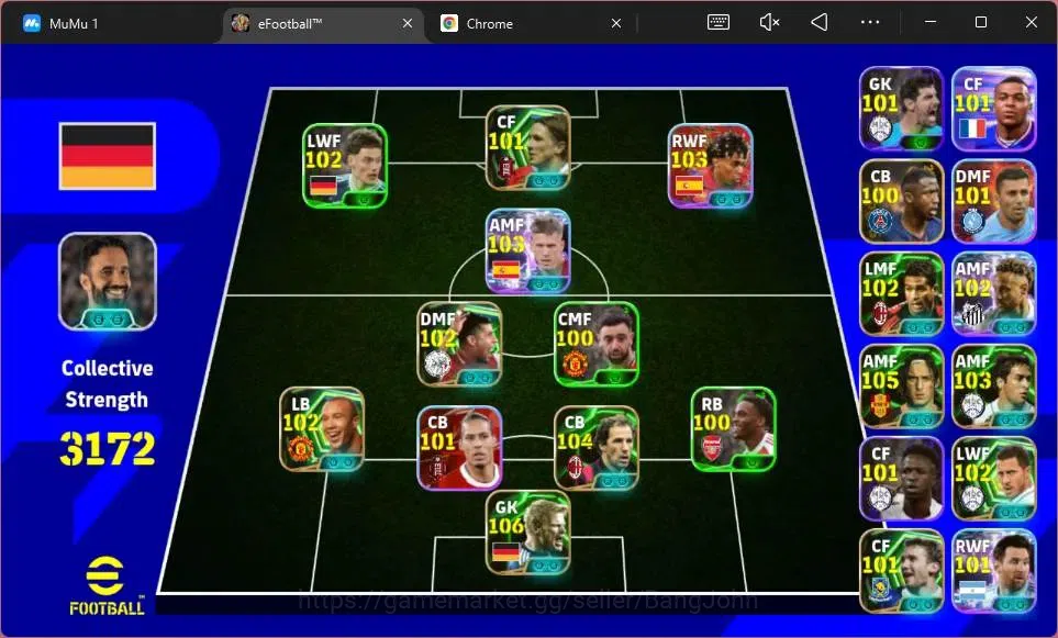 eFootball Accounts Mobile|PW 3172|Epic Baresi,Kahn,Totti,Raul,Rijkaar image 1