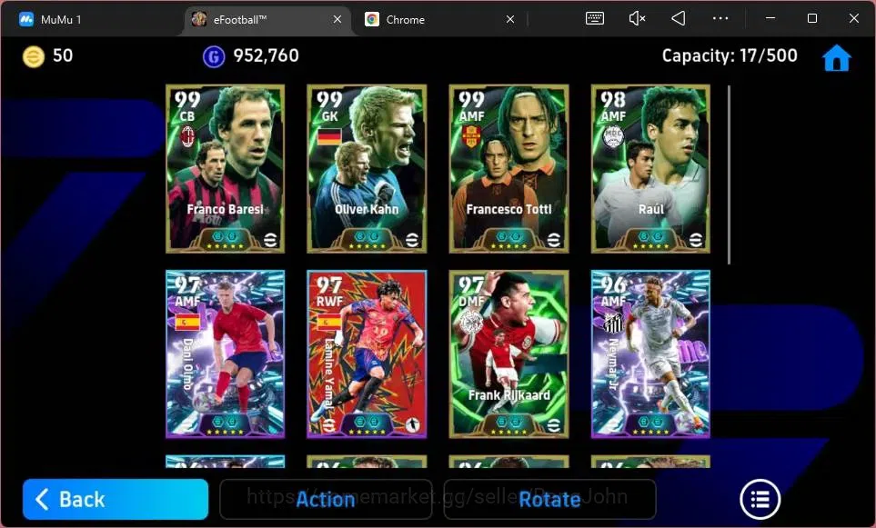 eFootball Accounts Mobile|PW 3172|Epic Baresi,Kahn,Totti,Raul,Rijkaar image 3