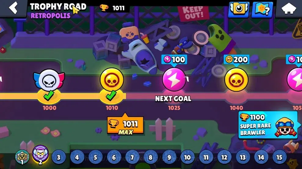 Brawl Stars Accounts 1011 Trophy|18 Brawlers 3 Max Lvl [Bo,Barley,Shelly] Myth Mortis|1 Epic Skins [Stellar Shelly]|2K PP|CN 10