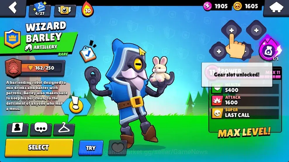 Brawl Stars Accounts 1011 Trophy|18 Brawlers 3 Max Lvl [Bo,Barley,Shelly] Myth Mortis|1 Epic Skins [Stellar Shelly]|2K PP|CN 13