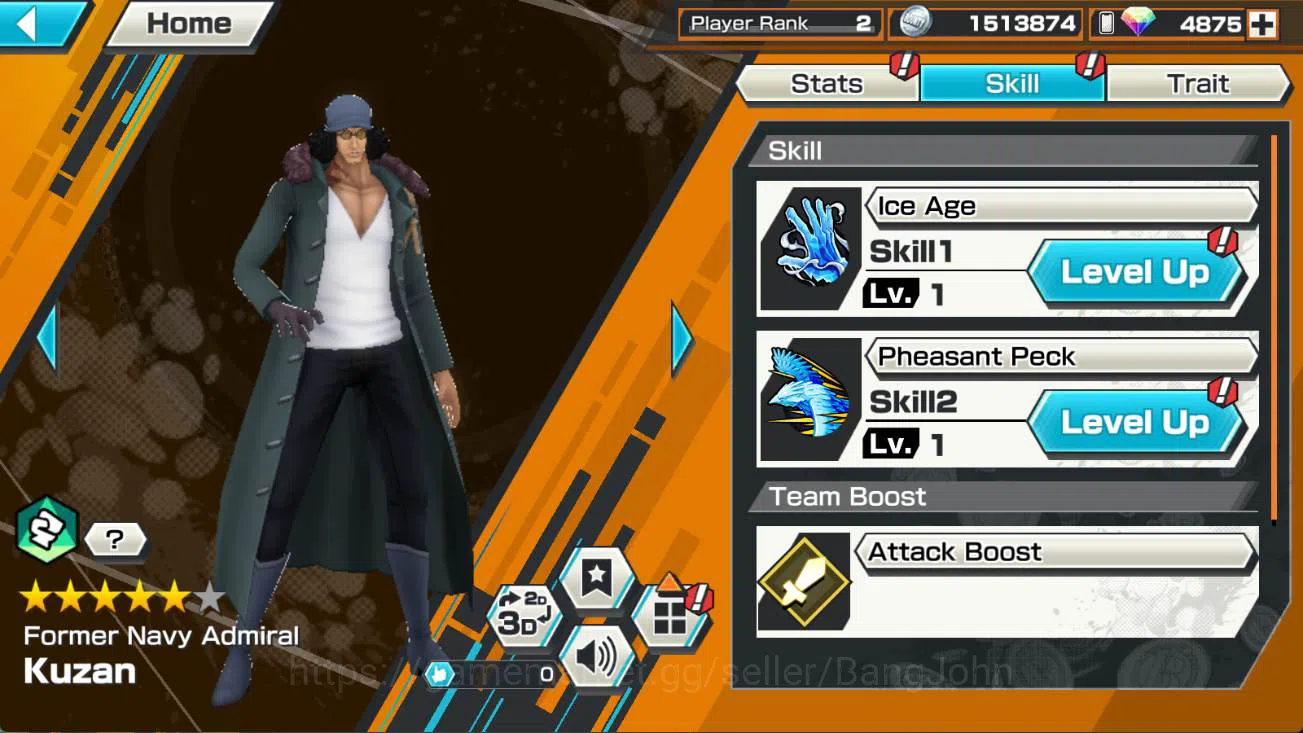 One Piece Bounty Rush Accounts Others GLOBAL | Ashura doji, captain shanks, gum gum storm luffy, admiral kuzan, navigator 5