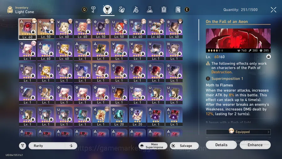 Honkai Star Rail Accounts Asia|TL 52|6 Limited|Cyrene,Saber,Kafka,DanHengPT, image 5