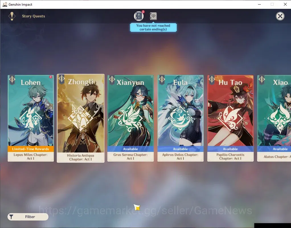 Genshin Impact Accounts ASIA|AR 42|1 Limited + 1(*5 Char Standard)|Mavuika image 15