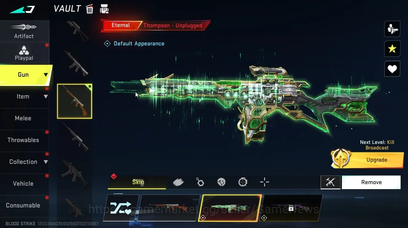 Blood Strike Accounts High-End Asia|Eternal Thompson Unplugged|3 Legendary (Glock Celestial,Scar Abyss,AR97 Abyss|5 1