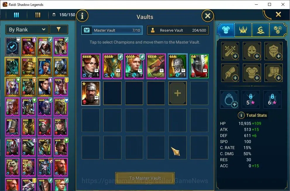 Raid: Shadow Legends Accounts Lv24 668K Power|1 Mythic [Nais] +18 Legendary(Pyth image 10