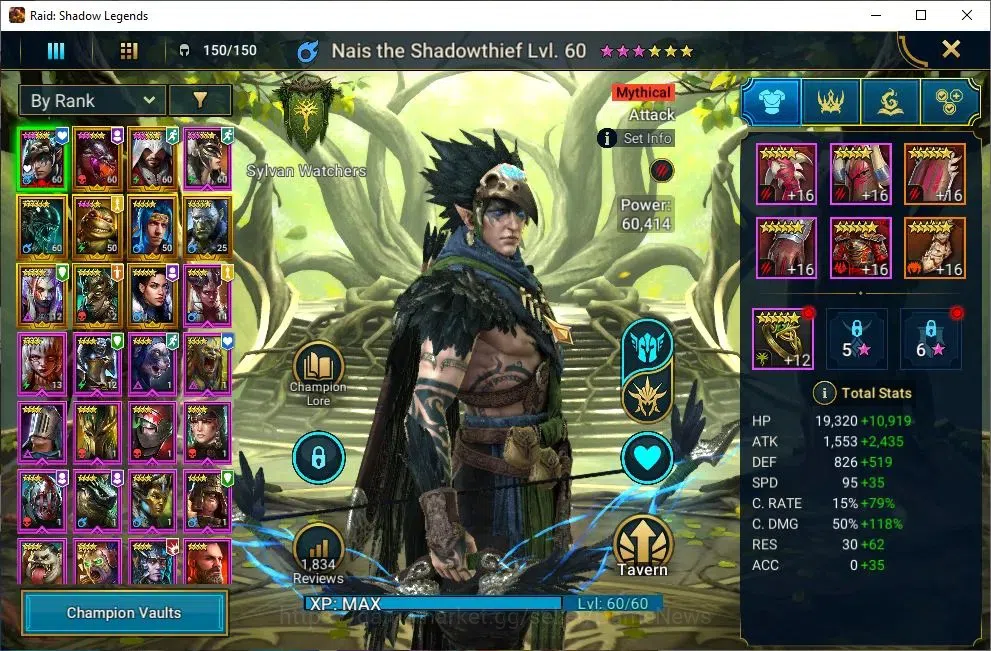 Raid: Shadow Legends Accounts Lv24 668K Power|1 Mythic [Nais] +18 Legendary(Pyth image 3