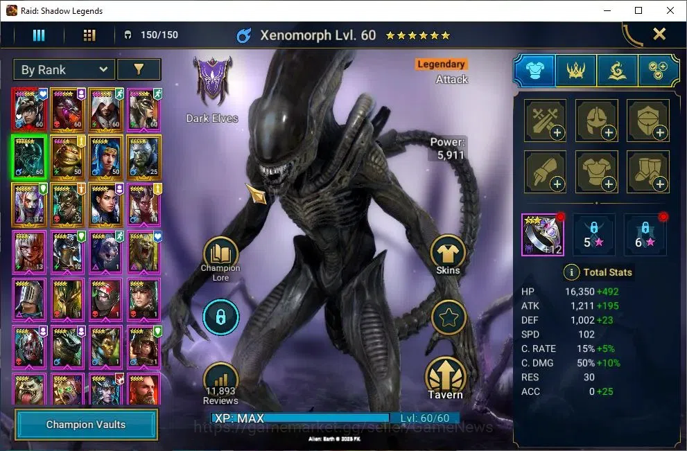 Raid: Shadow Legends Accounts Lv24 668K Power|1 Mythic [Nais] +18 Legendary(Pyth image 6