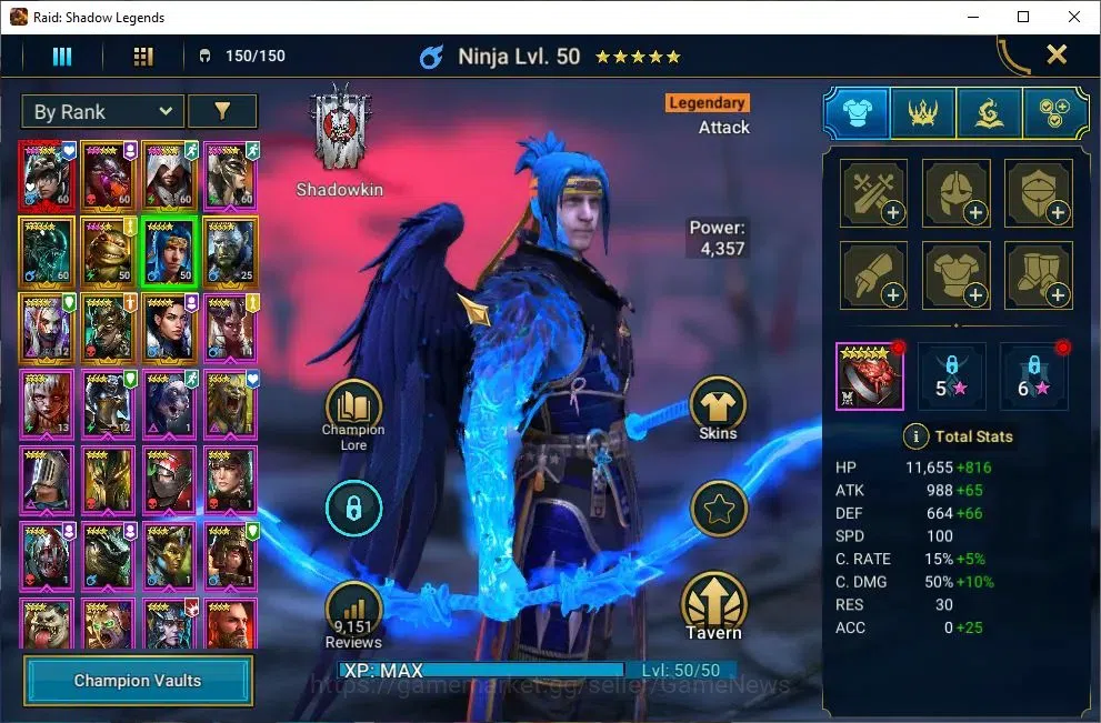 Raid: Shadow Legends Accounts Lv24 668K Power|1 Mythic [Nais] +18 Legendary(Pyth image 8