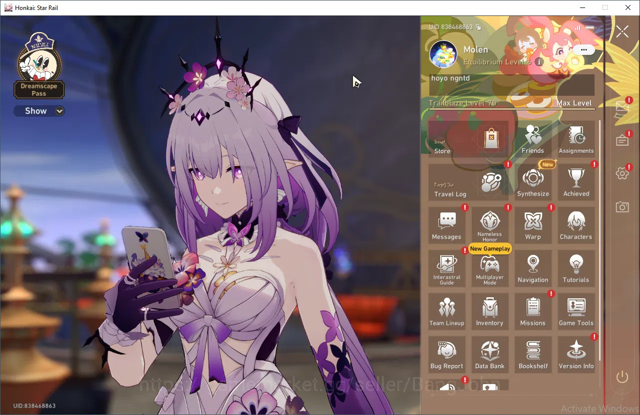 Honkai Star Rail Accounts Others ASIA TL70|48 Gold Tix|Castorice|Phainon|Evernight|Yao Guang|Sunday|The 2