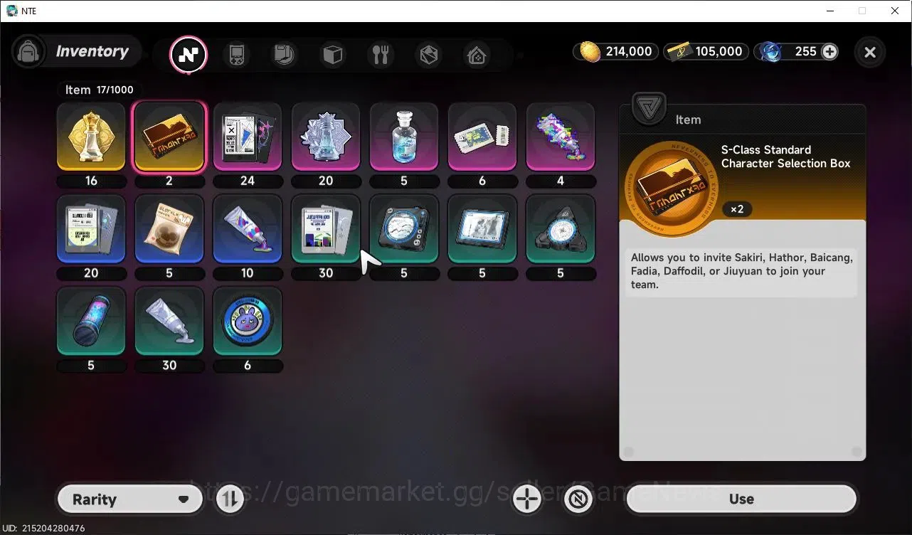 Neverness to Everness Accounts GLOBAL SEA|HL 3|1 Limited S-Class| Shinku+Outfit |Livery|+1 S-Class Selector Box|Selector 8