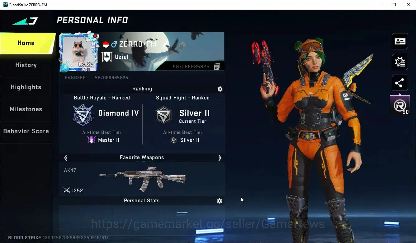 Blood Strike Accounts ASIA|ETERNAL DeAgle+Collab 7DS[Karl98,QBZ95]+1 ULT image 2