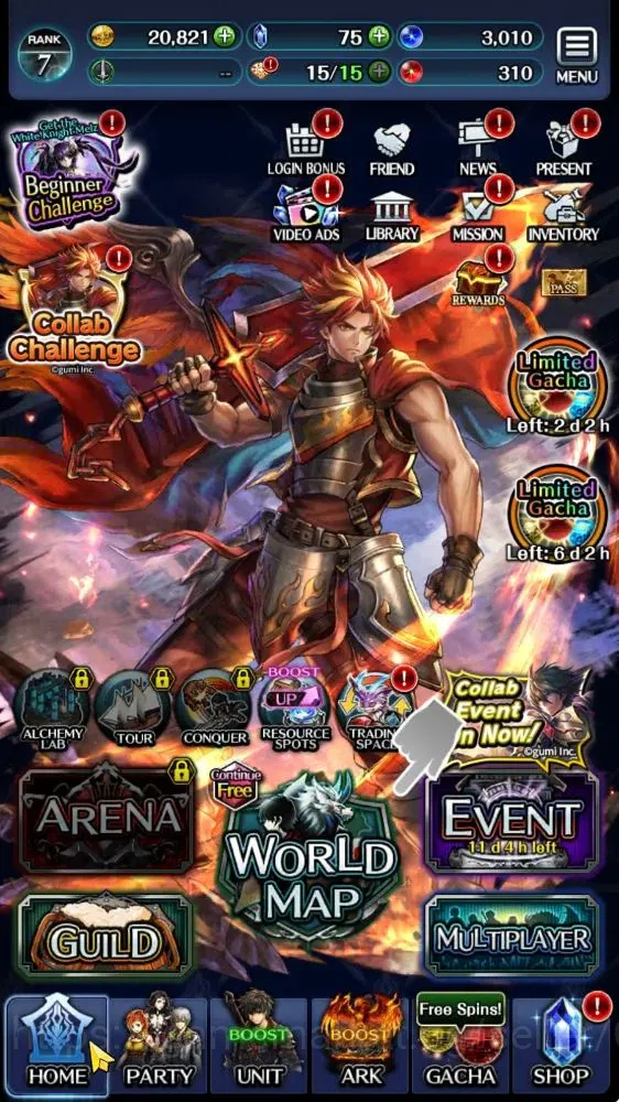 Last Cloudia Accounts Mid‑Game GLOBAL|Rank 7|Collab Brave Frontier (Goddess Tilith,Fire God Vargas) + (Goddess Lilaha,PoGT 4