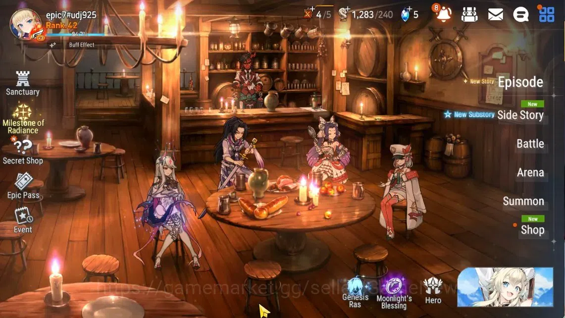 Epic Seven Accounts GLOBAL Unverif|New Era|4 ML(Salome,NM Luna,US ,LW image 1