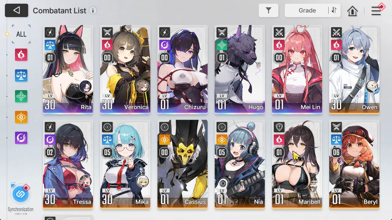 Chaos Zero Nightmare Accounts Global Lv44| 5 SSR [RitaM1,Chizuru,MeiLin,Veronica image 4