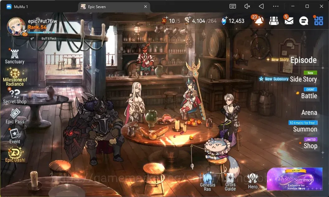 Epic Seven Accounts Starter Global Unverif | 5 ML (E Ilynav, NM Luna, LR Krau, TE Kayron, DK Corvus)|PoH ON|SS 12.4K|MM 1