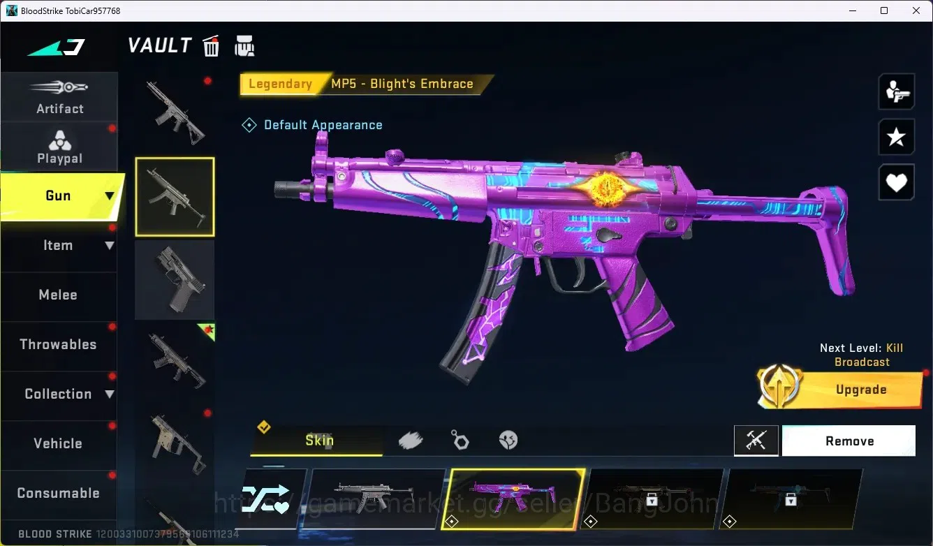 Blood Strike Accounts ASIA|Collab Gun MCX - EVA-00|5 Legend Gun|Collab E image 2
