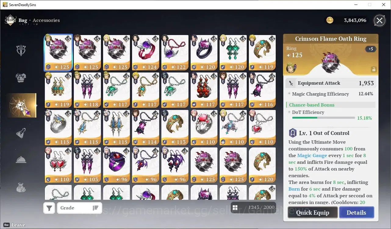 The Seven Deadly Sins: Origin Accounts SEA |Lv 45|9 SSR|Meliodas P7,Escanor P5,Merlin P5, image 15