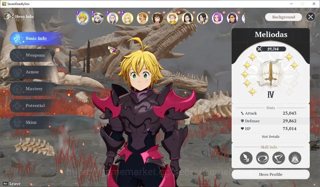 The Seven Deadly Sins: Origin Accounts SEA |Lv 45|9 SSR|Meliodas P7,Escanor P5,Merlin P5, image 2