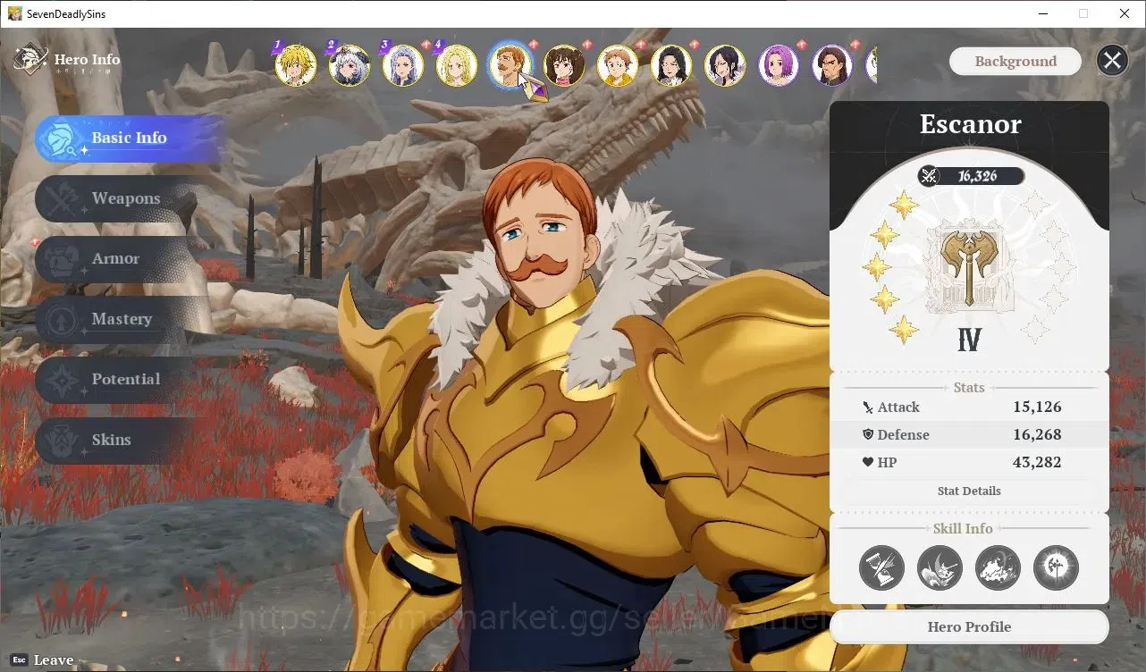 The Seven Deadly Sins: Origin Accounts SEA |Lv 45|9 SSR|Meliodas P7,Escanor P5,Merlin P5, image 6