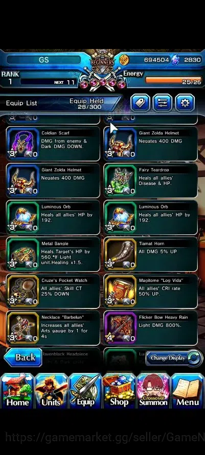 Grand Summoners Accounts Global|Rank 1|2830 cc Ready Gacha|3 Ascend| Summer image 6