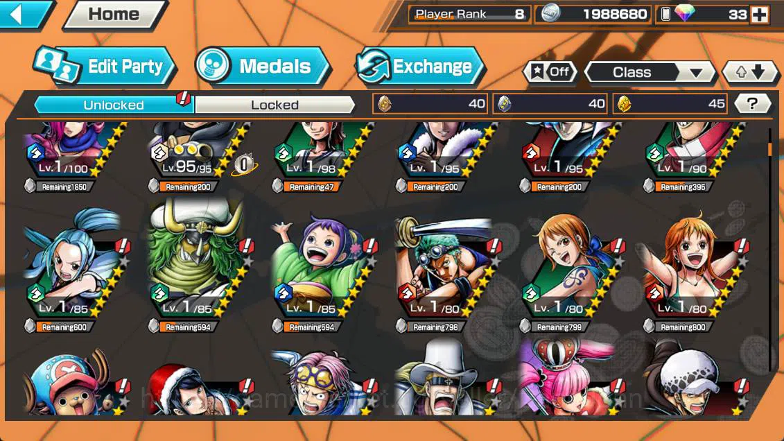 One Piece Bounty Rush Accounts Others GLOBAL | EX3| DD shanks, St ethanbaron, FR shanks, more detail check SS OPBR253B 8