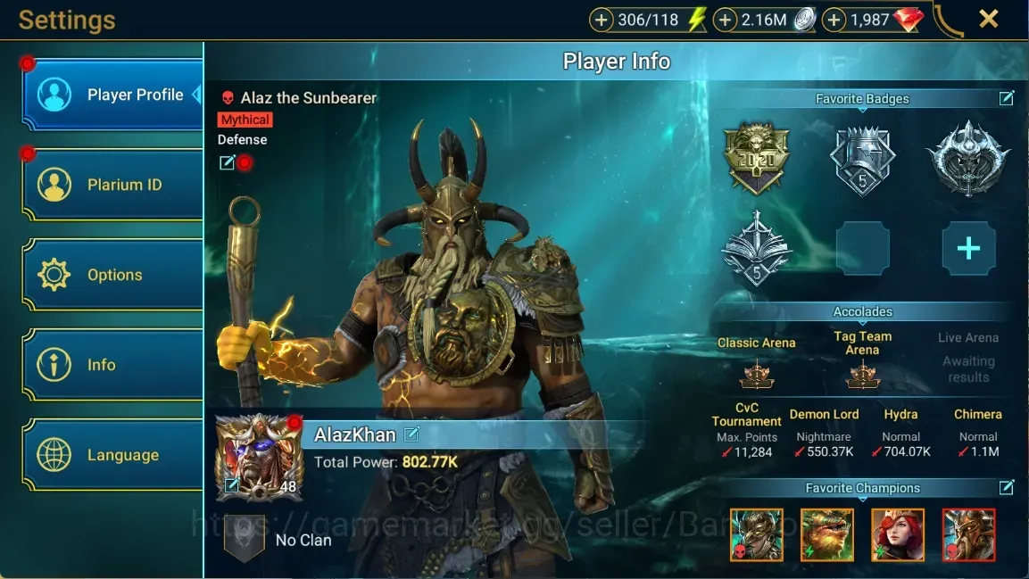Raid: Shadow Legends Accounts Mid-Game Lv.48 Power 802,77K|1 1