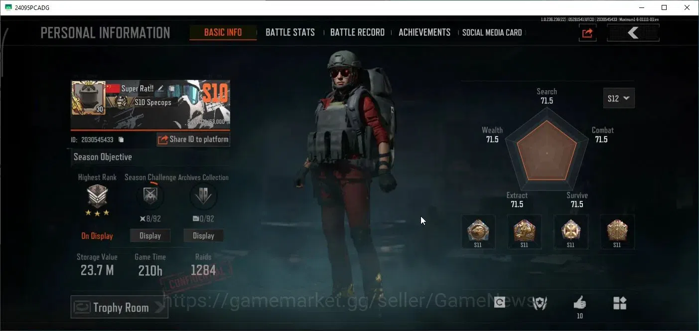 Arena Breakout Accounts MOBILE Lvl 30|SV 23,7M|CV 20M|4 Set|SS AKM,Prismat image 2
