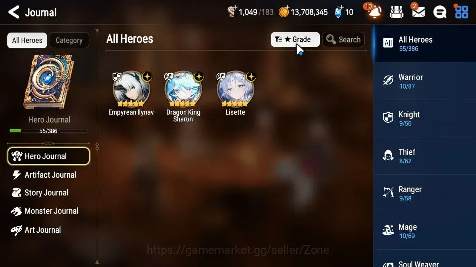 Epic Seven Accounts Starter Global Unverif|Fresh Starter|3 ML(Lisette,E.Iseria,DK.Sharun)Theater Locked|PoH+Bless ON|MM 1
