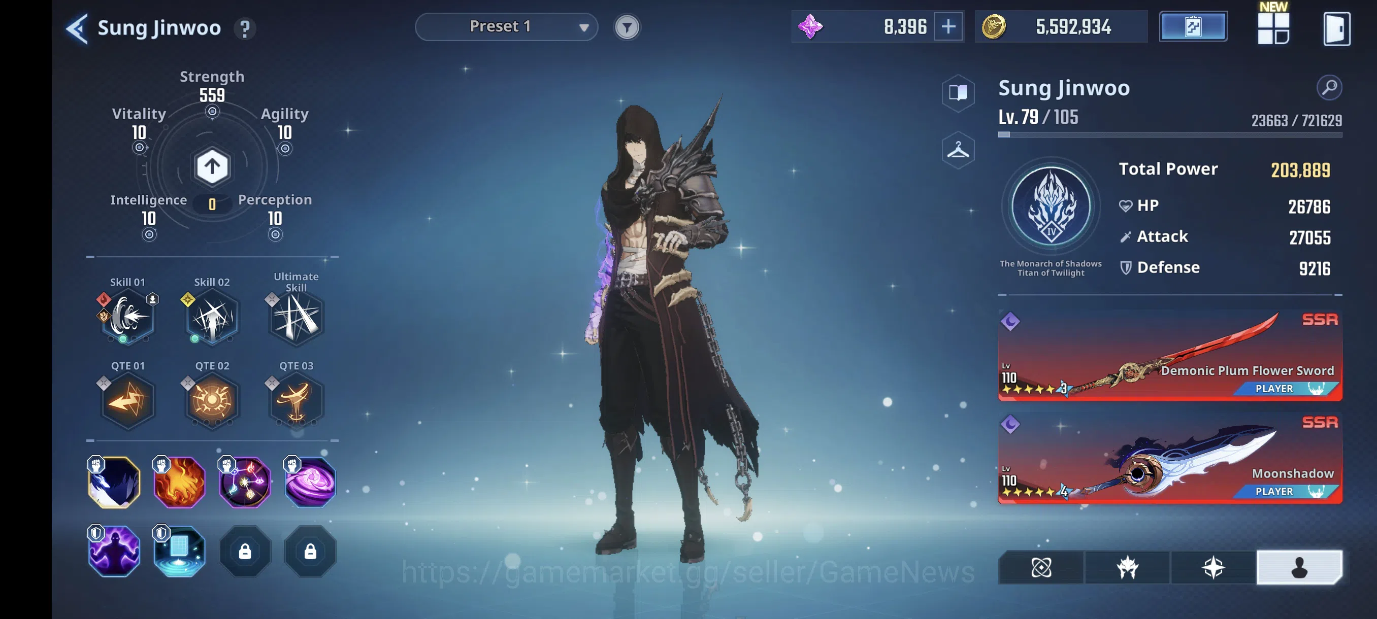 Solo Leveling: ARISE Accounts 587 Power|14 SSR|SJW Plum A8,MoonshadowA9| GotoA2+SignA5, MireiA4+SignA1, ThomasA6+SignA1 4