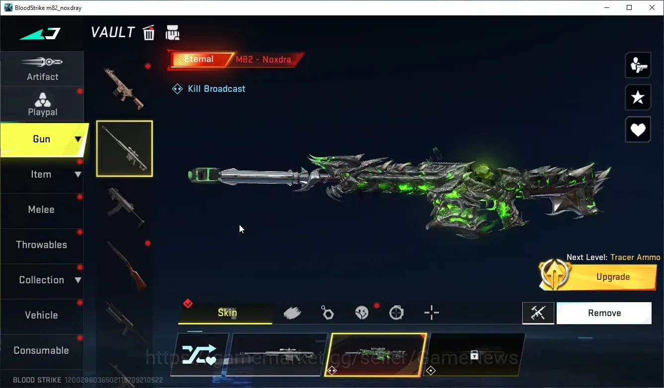 Blood Strike Accounts Others Asia|Eternal M82-Noxdra Level 2|Ultra Paracute-Sinister Flow|2 Legendary 1