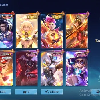 Mobile Legends: Bang Bang Accounts Collector Global|414 Skin|Exalted|LEGEND Alucard,KOF Paquito,Luckybox Hayabusa Alice