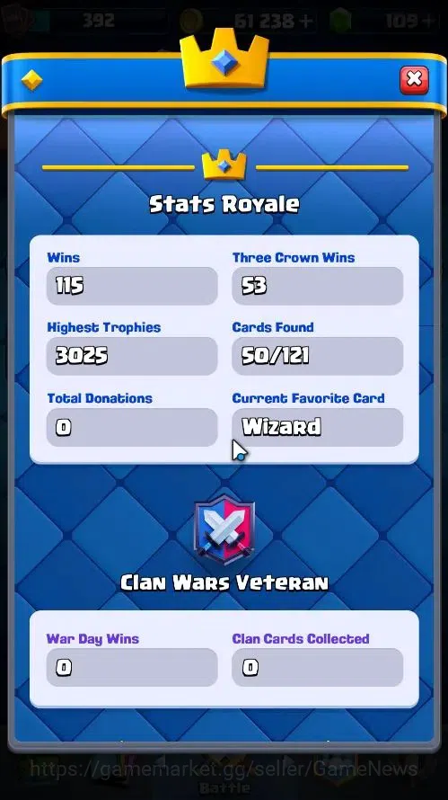 Clash Royale Accounts Lv 392|KTL 9|Trophy 3025|Card 50/121|Limited Skin| image 6