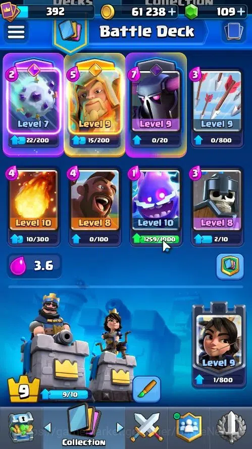 Clash Royale Accounts Lv 392|KTL 9|Trophy 3025|Card 50/121|Limited Skin| image 7