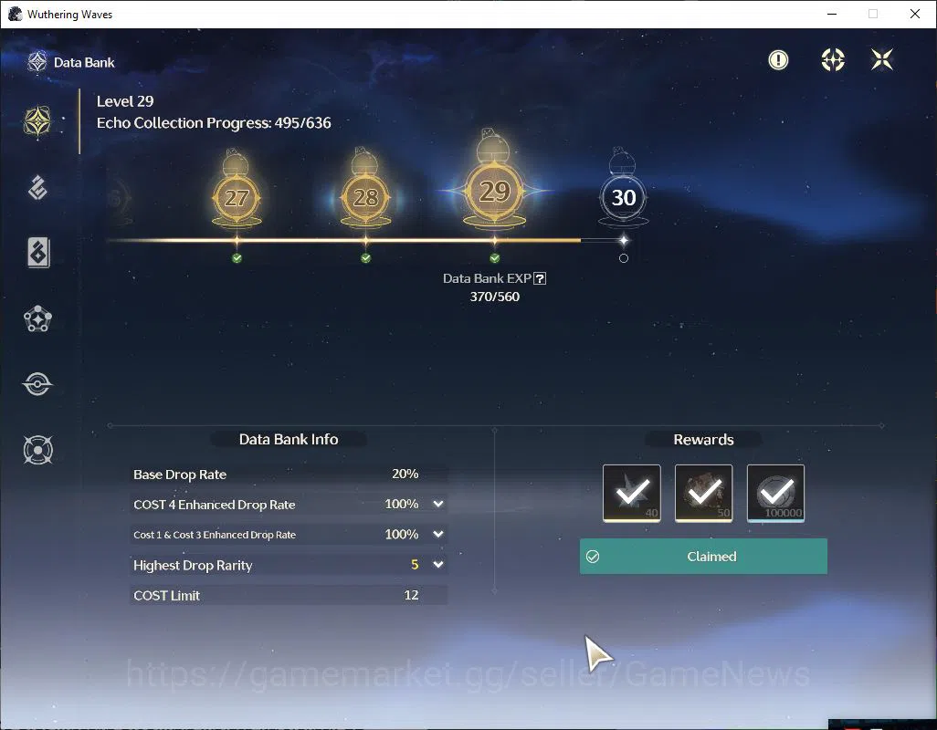 Wuthering Waves Accounts NA|UL 46|29k Astrite+79 Lustrous+2 Radiant|2 Limit image 3