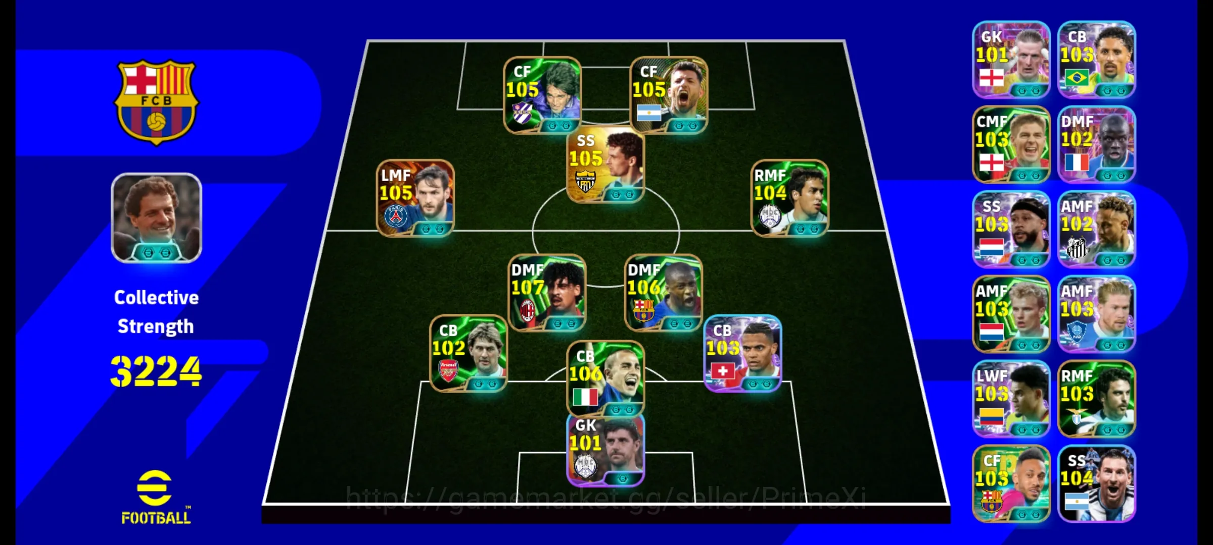 eFootball Accounts Legends & Iconic Players Android| Pw 3224|275 coin| Epic RIJKAARD 107|Epic yaya toure 106| Bigtime 1