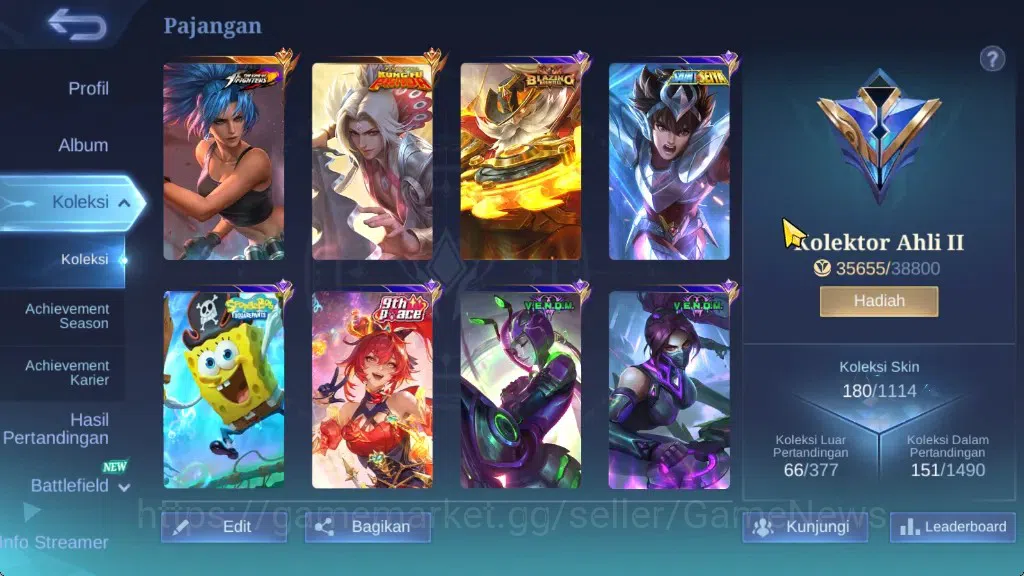 Mobile Legends: Bang Bang Accounts Hero 111|Skin 180|High Immo 106|Kungfu Panda Ling, image 3