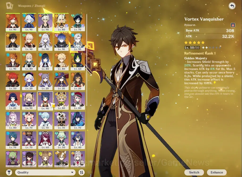 Genshin Impact Accounts ASIA|AR 57|10 Limited +6(*5Wep)|(Neuvilette,Zhongl image 5