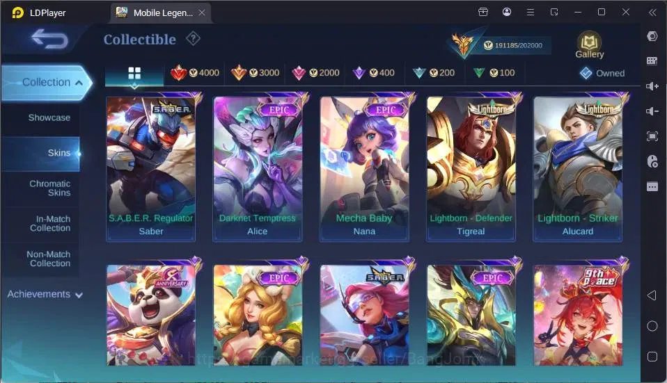 Mobile Legends: Bang Bang Accounts GLOBAL Hero 132 Skin 442|Mega Collector|3 Legend[A image 15