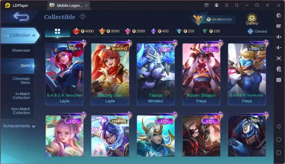 Mobile Legends: Bang Bang Accounts GLOBAL Hero 132 Skin 442|Mega Collector|3 Legend[A image 16