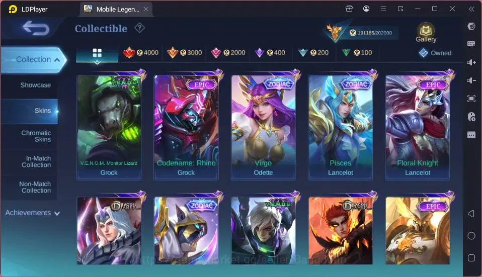 Mobile Legends: Bang Bang Accounts GLOBAL Hero 132 Skin 442|Mega Collector|3 Legend[A image 18