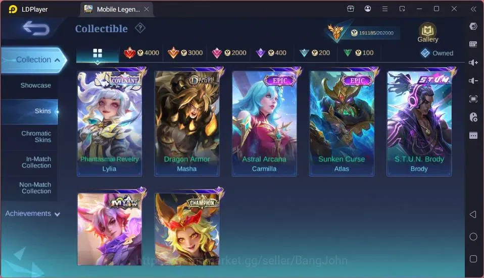 Mobile Legends: Bang Bang Accounts GLOBAL Hero 132 Skin 442|Mega Collector|3 Legend[A image 20