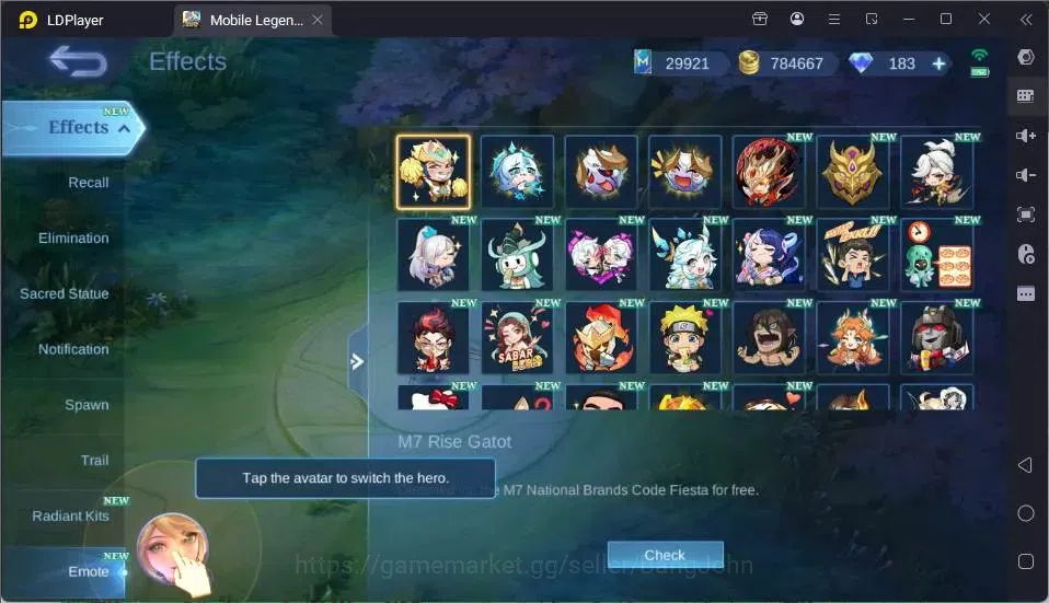 Mobile Legends: Bang Bang Accounts GLOBAL Hero 132 Skin 442|Mega Collector|3 Legend[A image 7