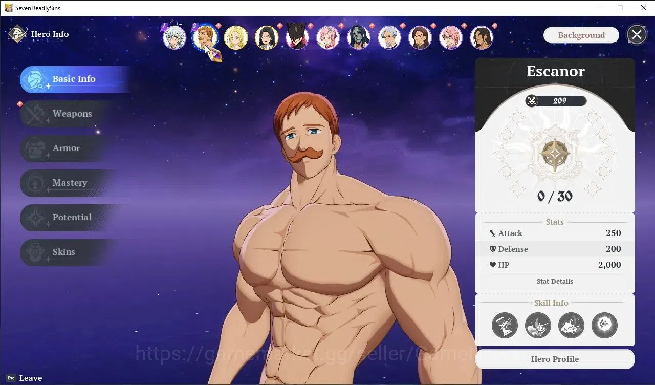 The Seven Deadly Sins: Origin Accounts SEA |Fresh Starter Lvl 2| 3 SSR| Escanor, Elaine,  image 2
