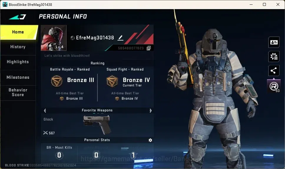 Blood Strike Accounts ASIA | 1 OPM: MP5- Saitma Vanguard Edition|1 Epic image 1