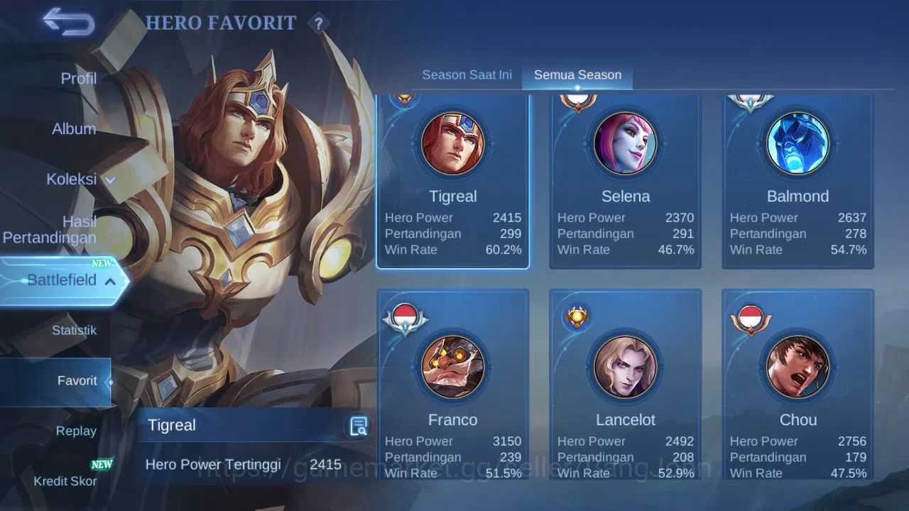 Mobile Legends: Bang Bang Accounts GLOBAL Hero 131 Skin 213 | CC Nata | Blazing Franc image 16