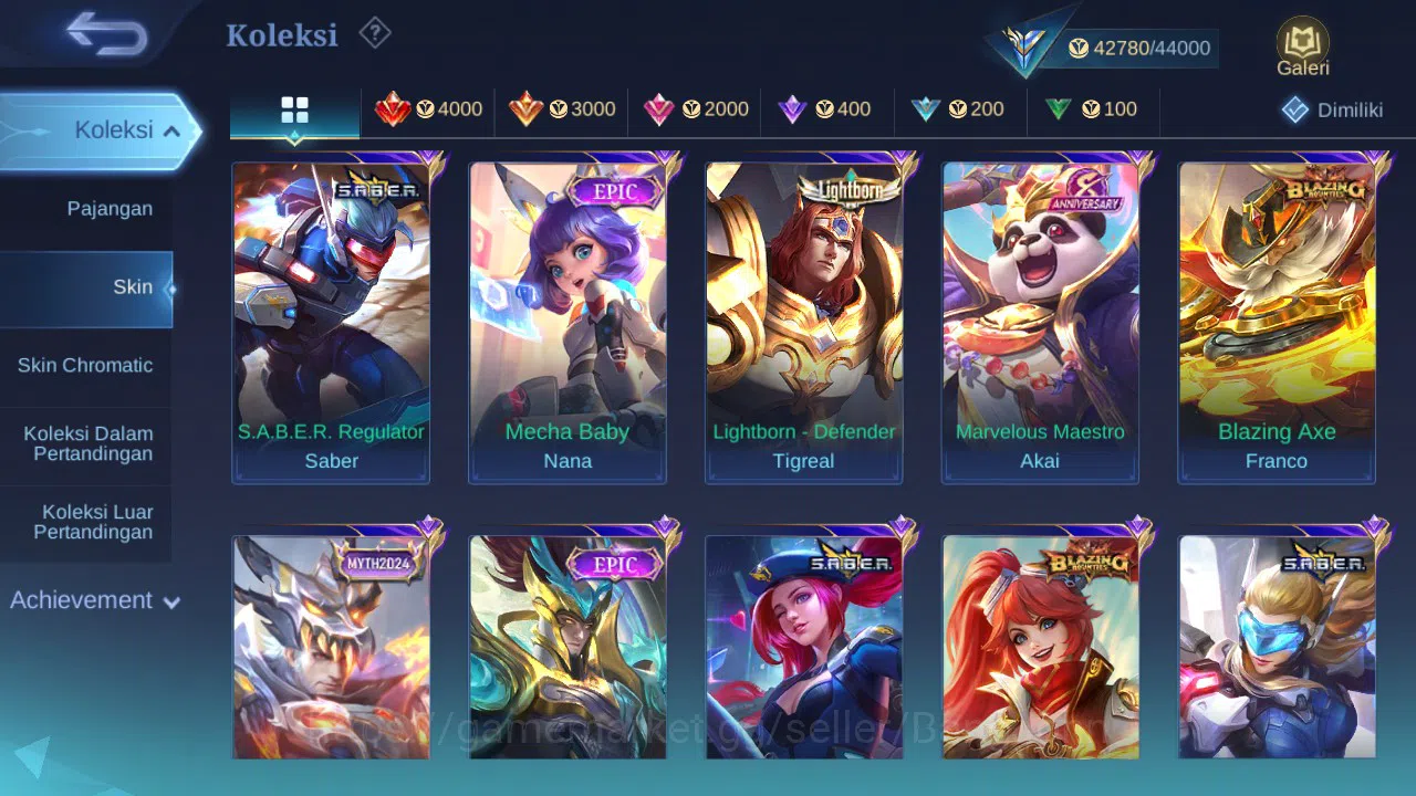 Mobile Legends: Bang Bang Accounts GLOBAL Hero 131 Skin 213 | CC Nata | Blazing Franc image 2