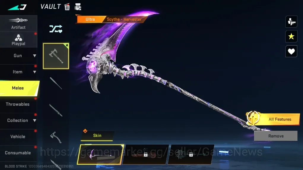 Blood Strike Accounts Starter Asia | Meele Ultra Scythe Harvester | Ultra Galil Knight | Fresh Starter Acc | Log NetEase 1