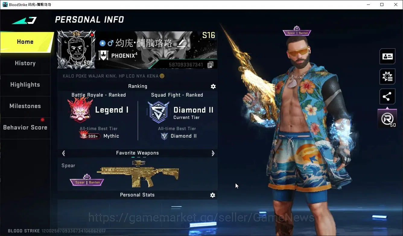 Blood Strike Accounts ASIA|ETERNAL DeAgle+Collab TR MCX,FN200,Takemichi, image 2