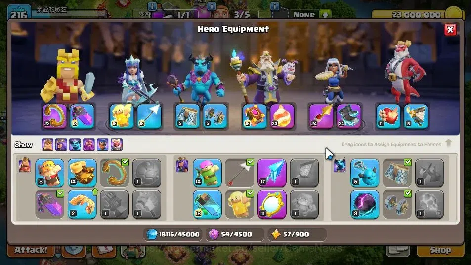 Clash of Clans Accounts LV 216|TH 15 MAX-BH 9|HH 9|Limited Skin|BK 81,AQ 9 image 10